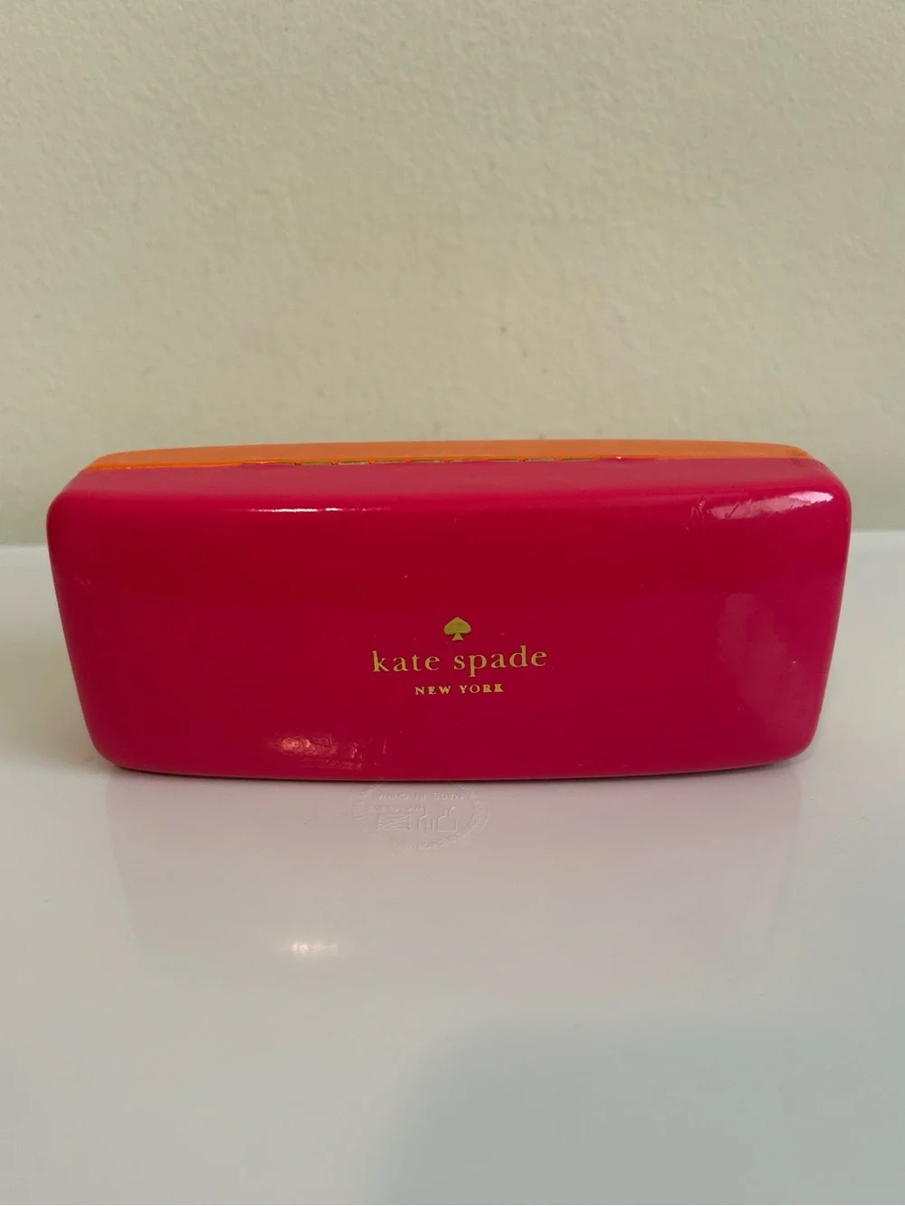 kate spade Pink and Orange Hard Eyeglass Case